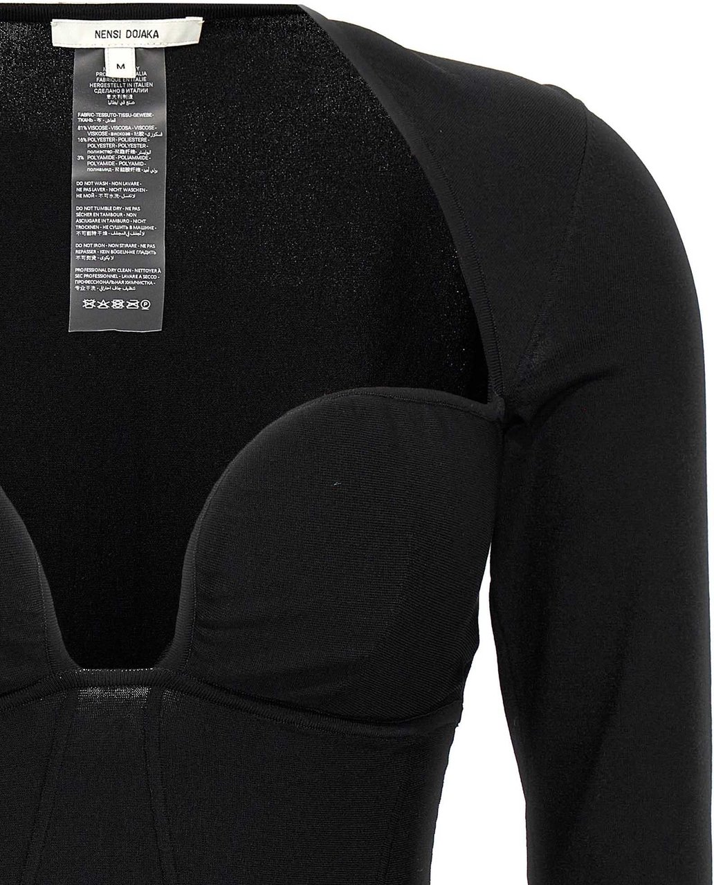 Nensi Dojaka Black Viscose Tank Tops Zwart