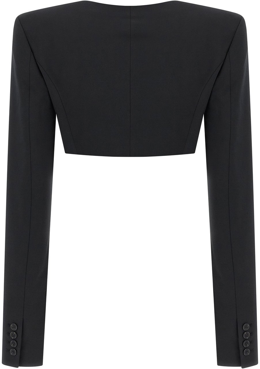 Nensi Dojaka Black Virgin Wool Blazer Zwart