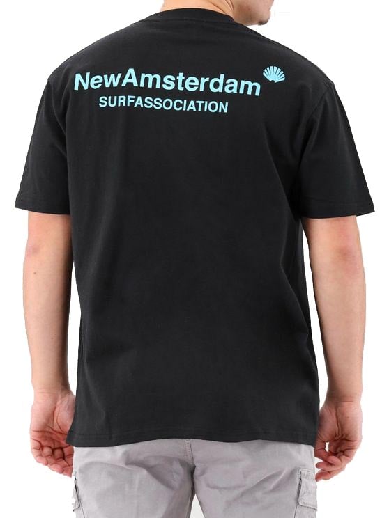 New Amsterdam Surf Association Logo Tee Black Pool Zwart