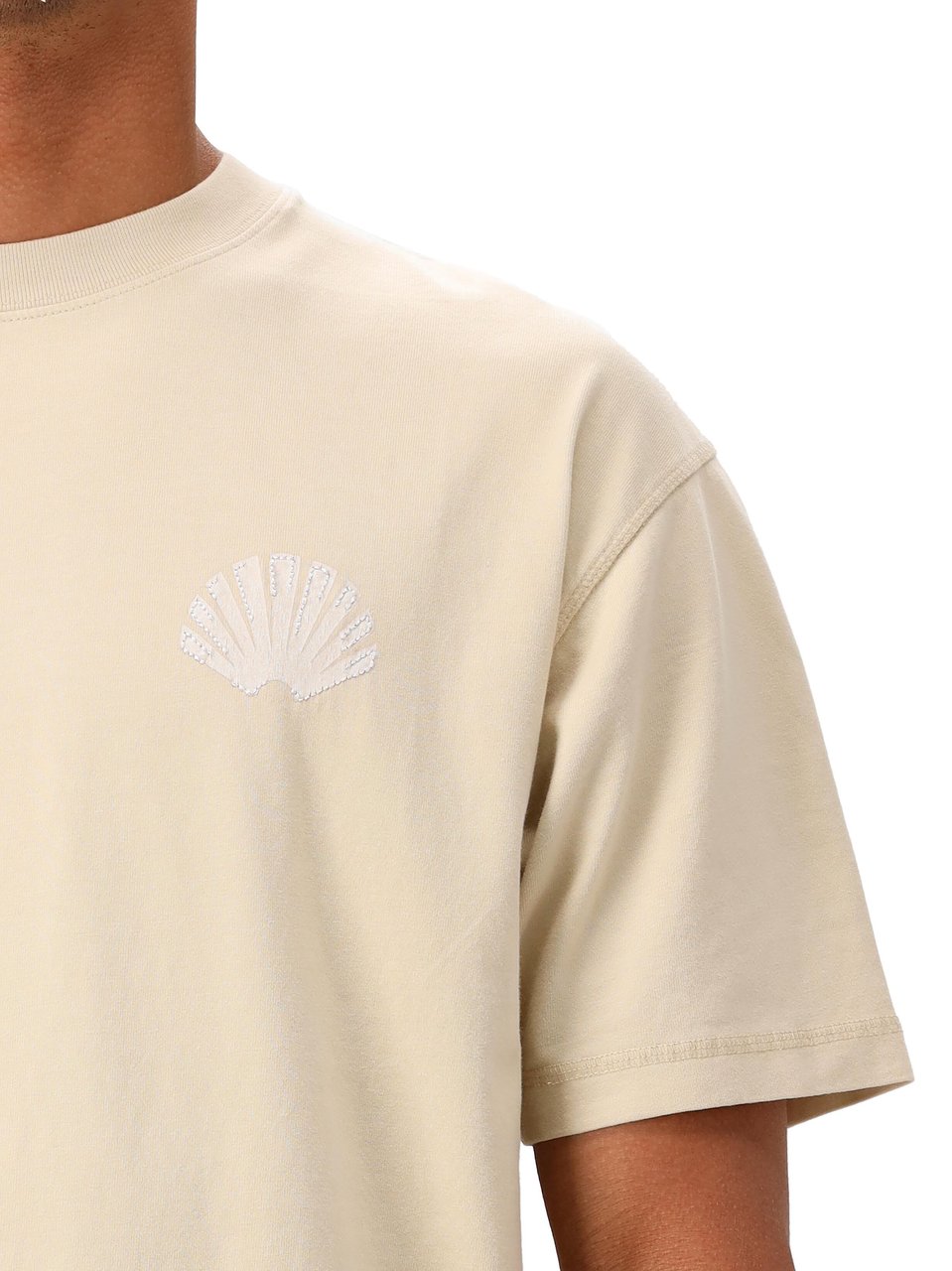New Amsterdam Surf Association New Amsterdam T-shirt Beige Logo Tee Washed Embro Beige