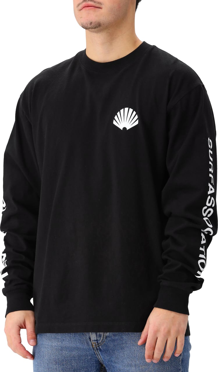 New Amsterdam Surf Association New Amsterdam Longsleeve T-Shirt Zwart Logo Zwart