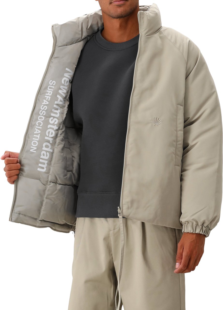 New Amsterdam Surf Association New Amsterdam Jas Beige Reversible Safety Jacket Groen
