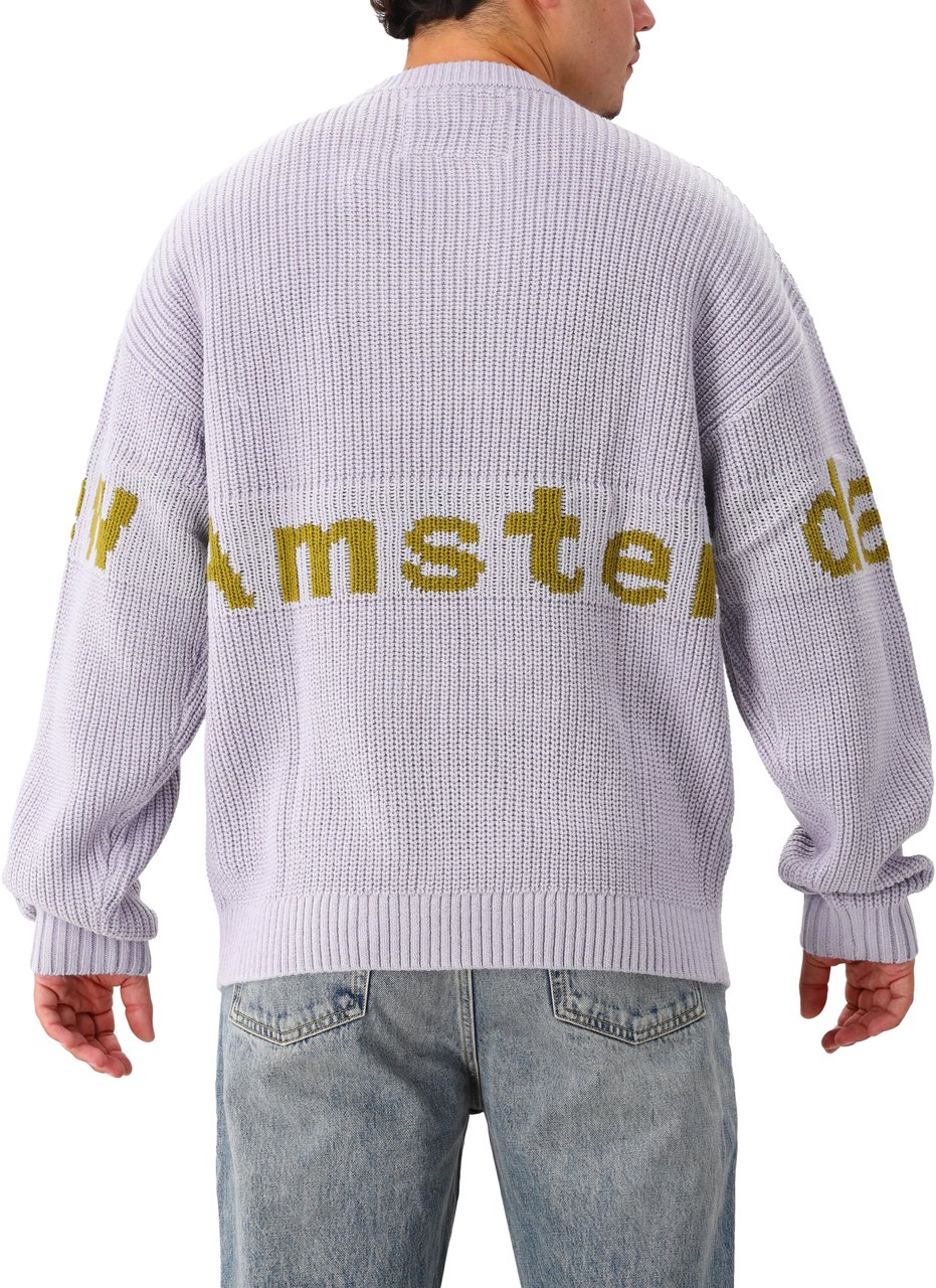 New Amsterdam Surf Association New Amsterdam Surf Association Gebreide trui Paars Sea Fog/Moss Paars