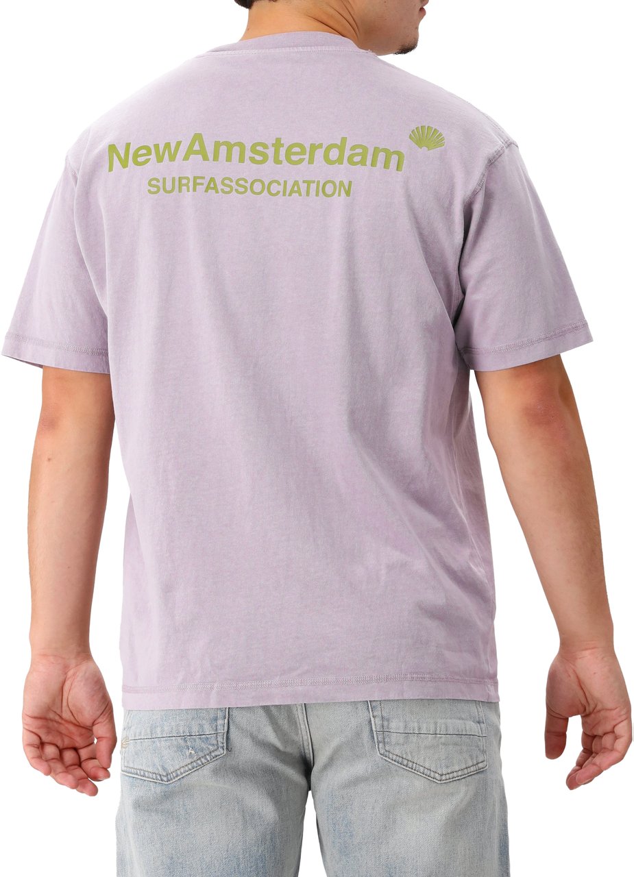 New Amsterdam Surf Association New Amsterdam T-Shirt Paars Logo Tee Sea Paars
