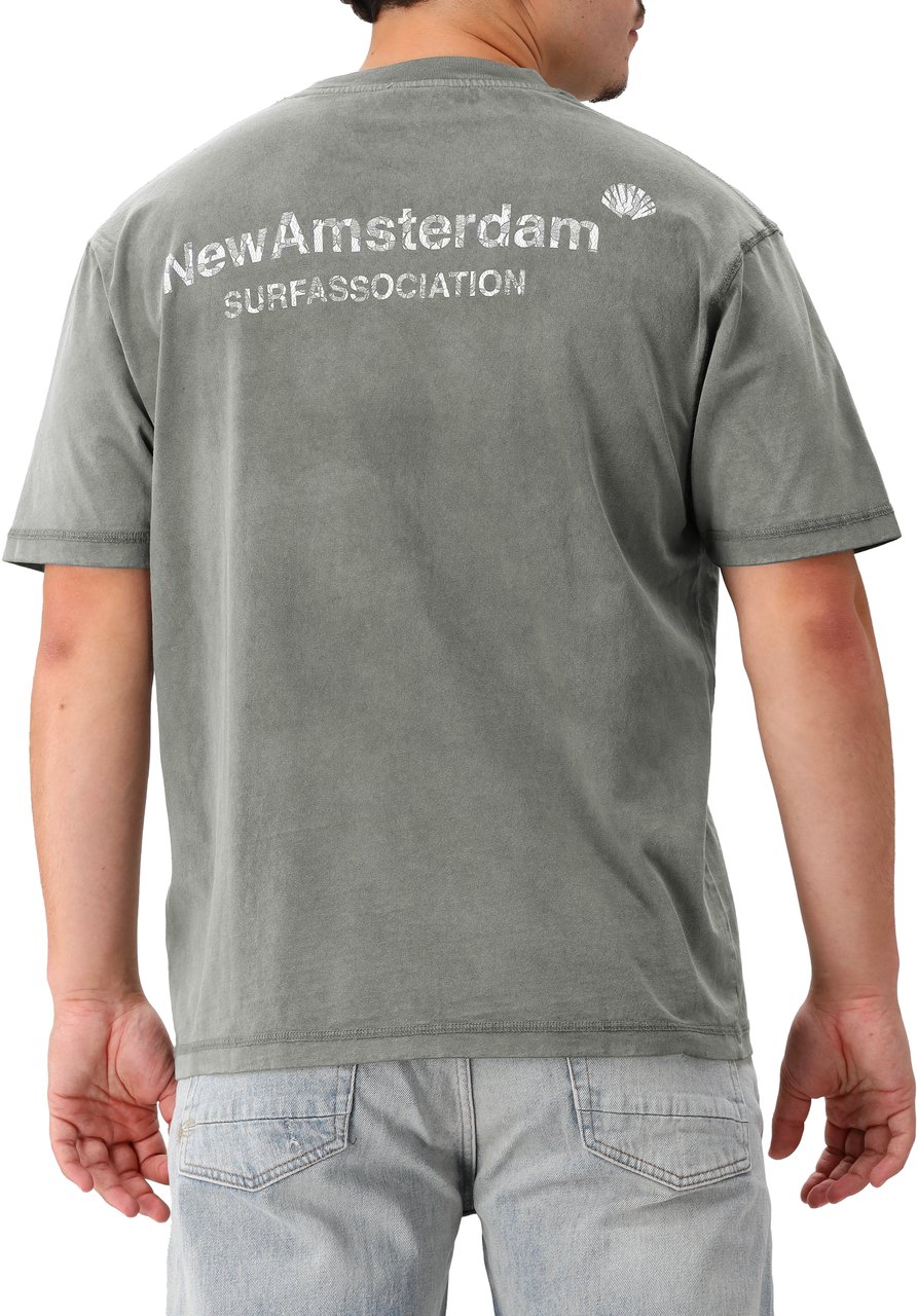 New Amsterdam Surf Association New Amsterdam T-Shirt Groen Lace Print Logo Shark Groen