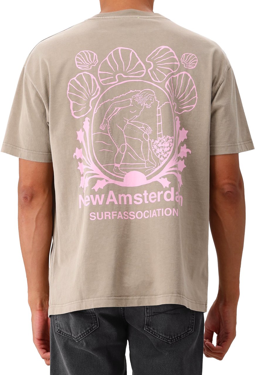 New Amsterdam Surf Association New Amsterdam T-shirt Taupe Lost Surfer Beige