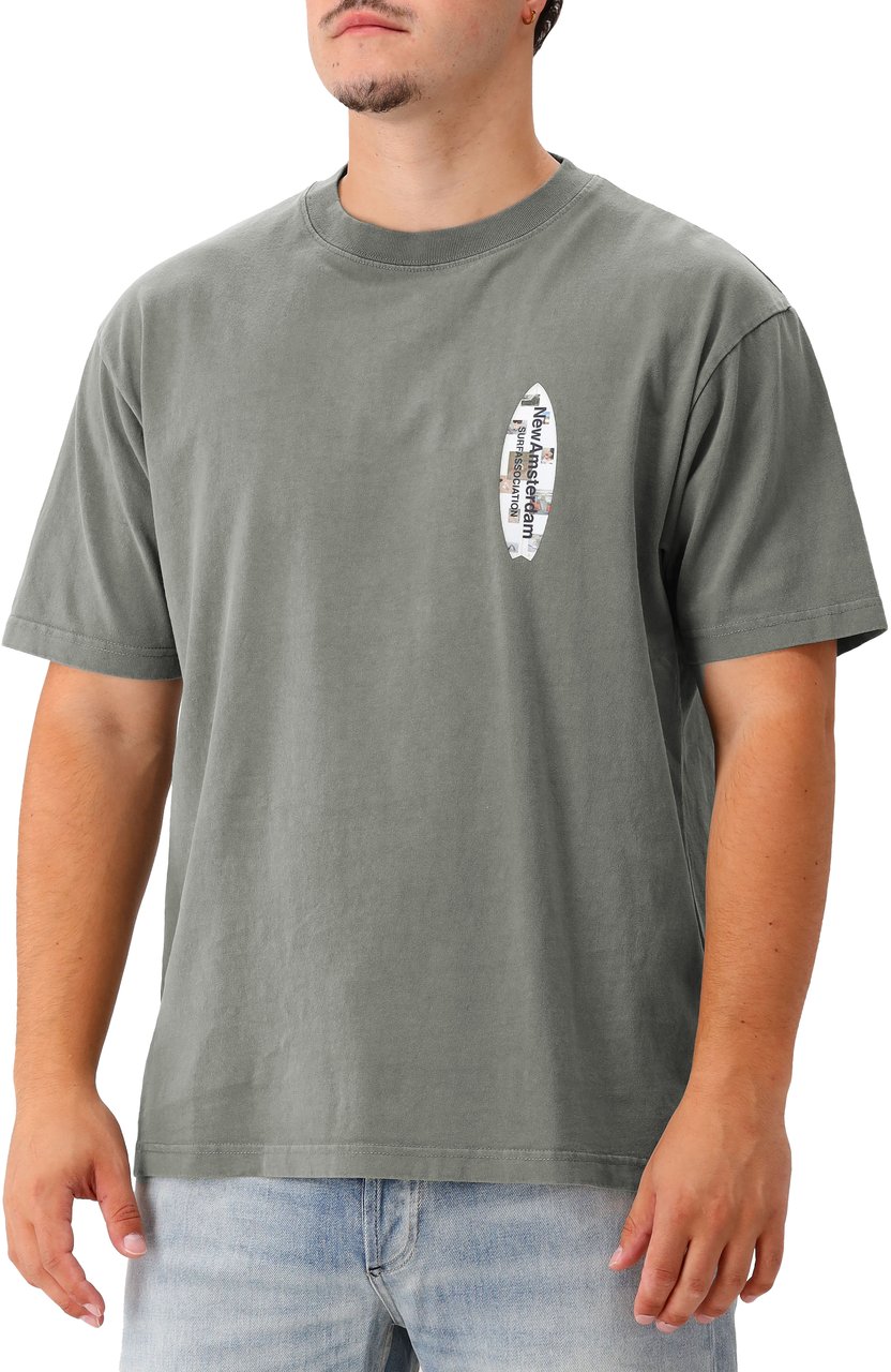 New Amsterdam Surf Association New Amsterdam T-shirt Groen Surf Zine Tee Shark Green Groen