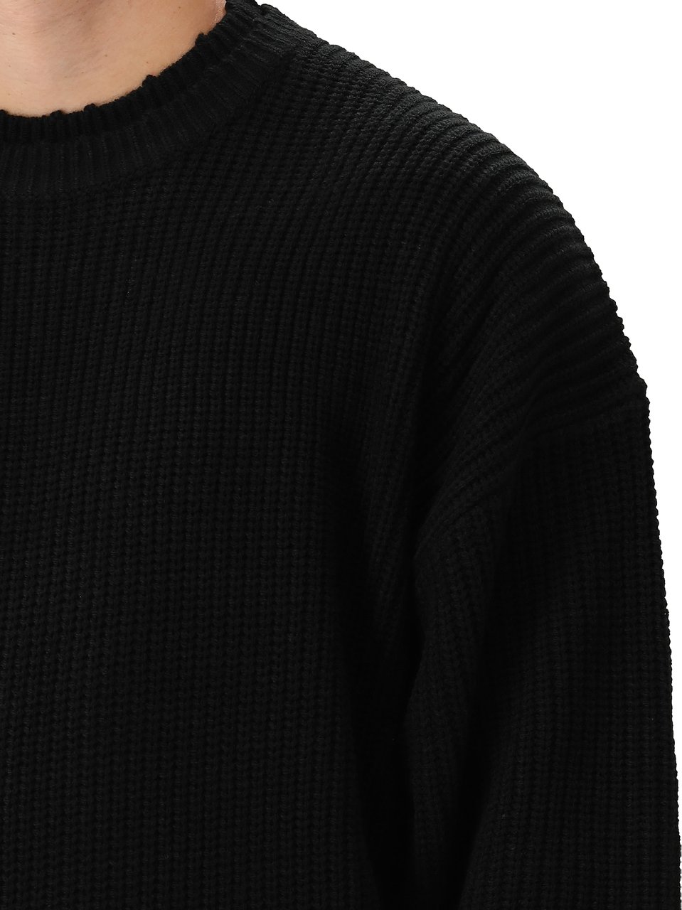 New Amsterdam Surf Association New Amsterdam Gebreide Trui Zwart Logo Raw Edge Zwart