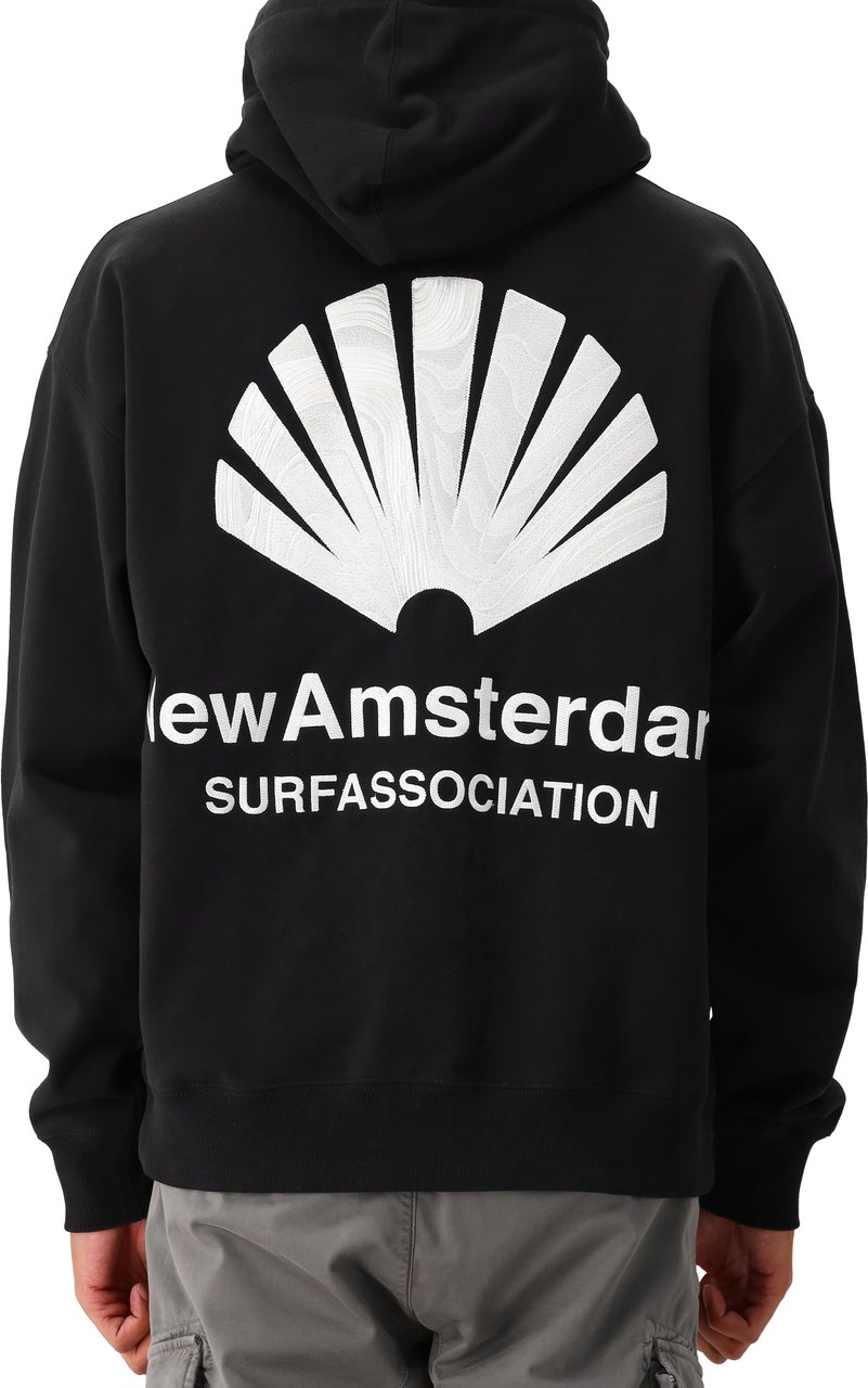New Amsterdam Surf Association New Amsterdam Hoodie Zwart Logo Hoodie Zwart