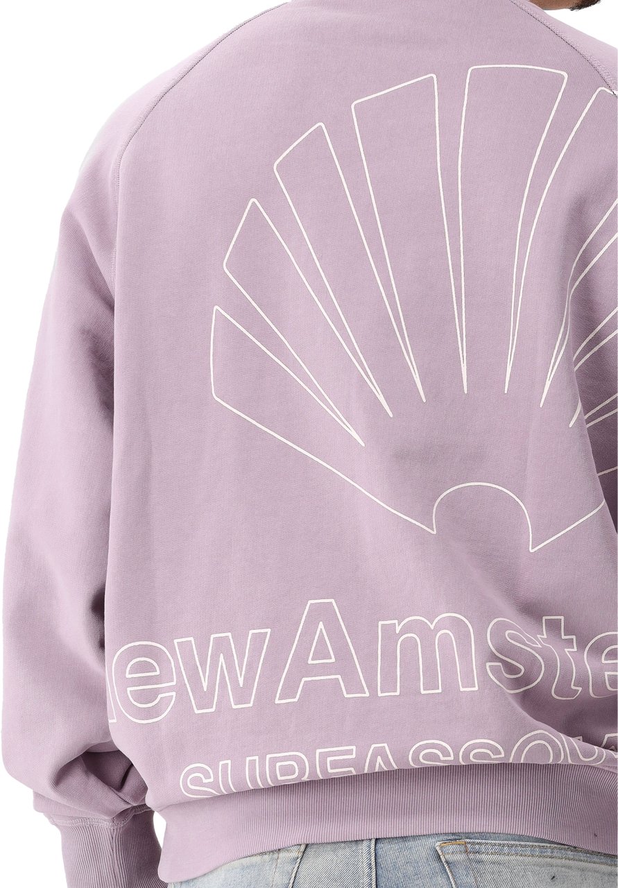 New Amsterdam Surf Association New Amsterdam Sweater Paars Bige Logo Crewneck Paars