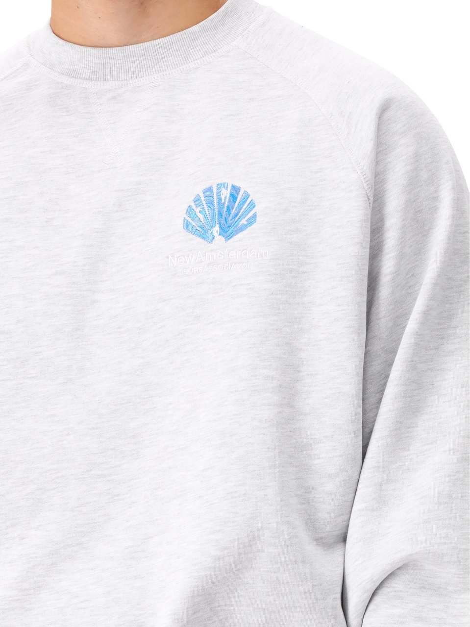 New Amsterdam Surf Association New Amsterdam Sweater Grijs Sea Glow Crewneck Grijs