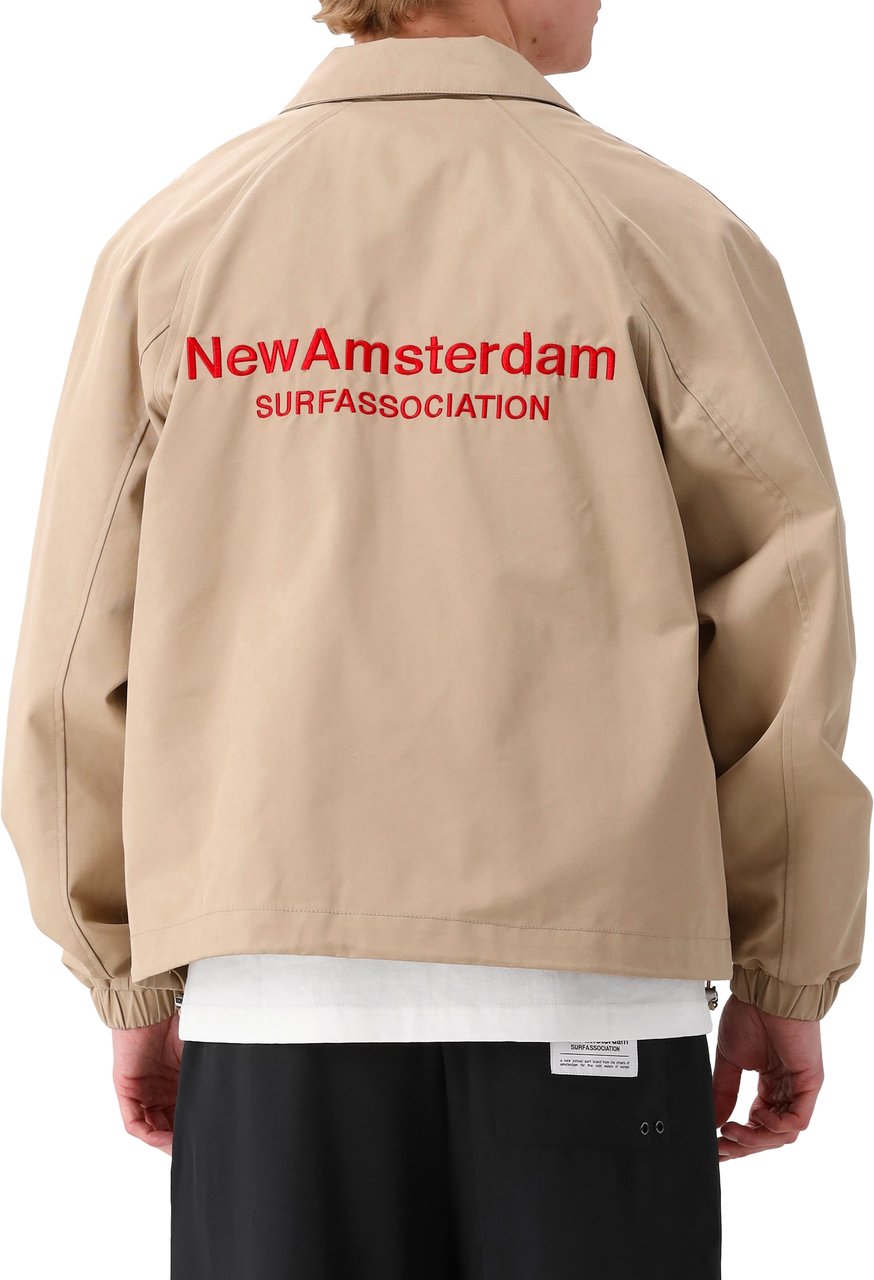New Amsterdam Surf Association New Amsterdam Overshirt Beige Coach Jacket Sand Beige