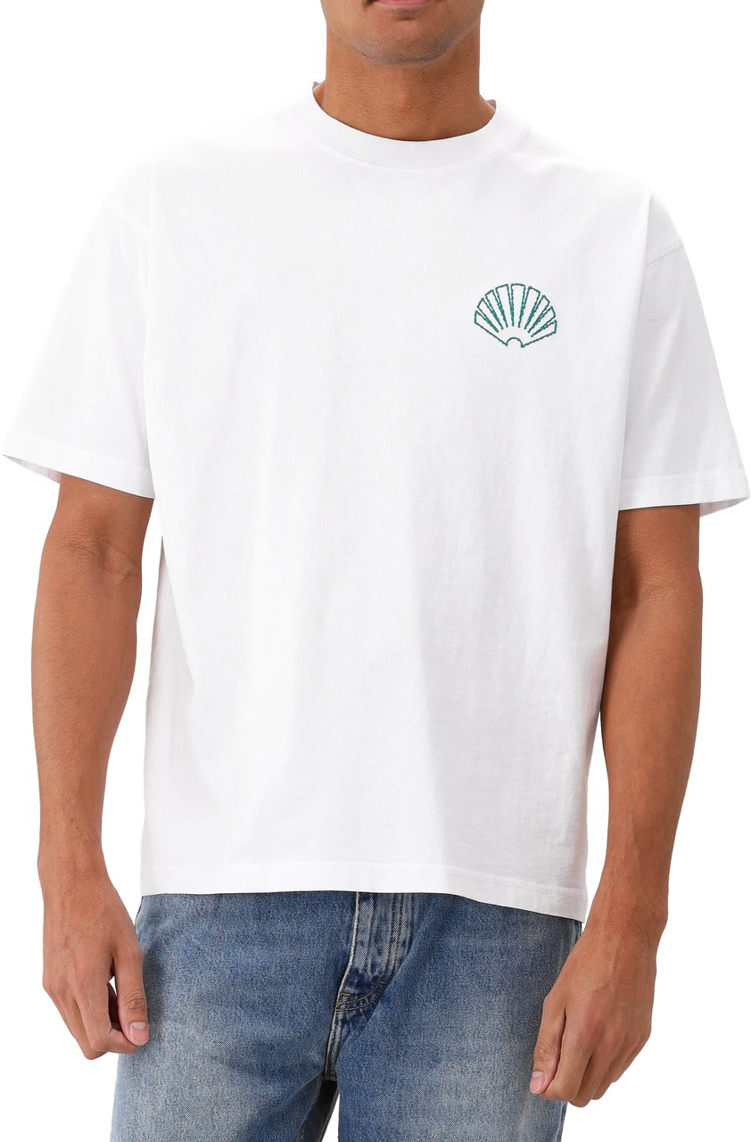 New Amsterdam Surf Association New Amsterdam T-Shirt Wit Logo Tee White Sea Green Wit