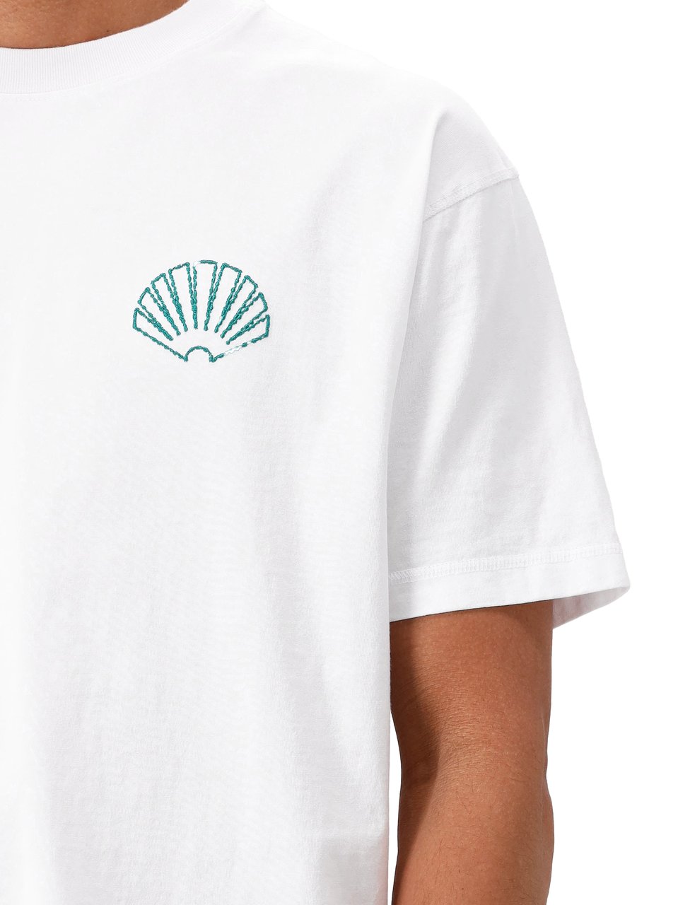 New Amsterdam Surf Association New Amsterdam T-Shirt Wit Logo Tee White Sea Green Wit