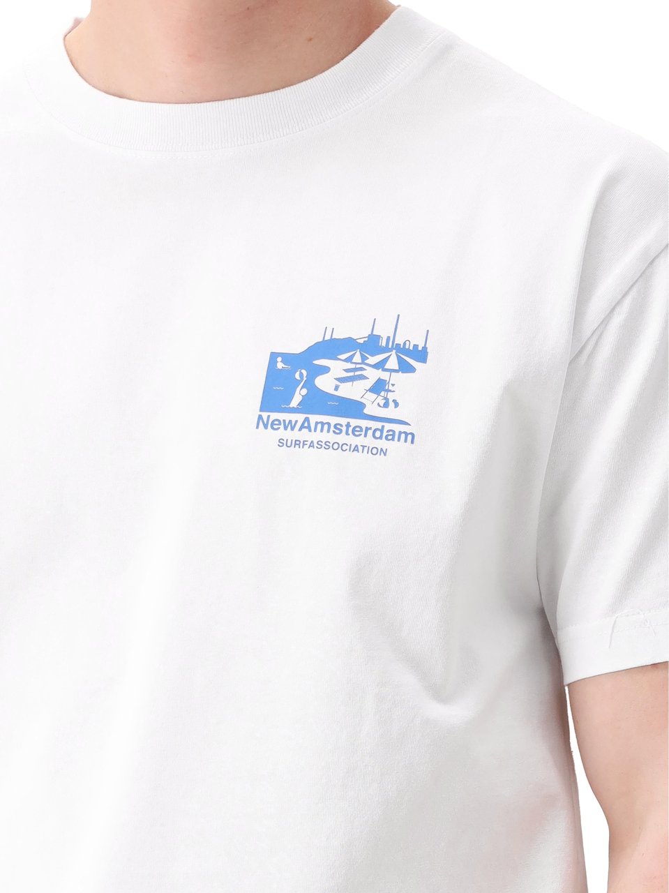 New Amsterdam Surf Association New Amsterdam T-shirt Wit Beach Sign Tee Wit
