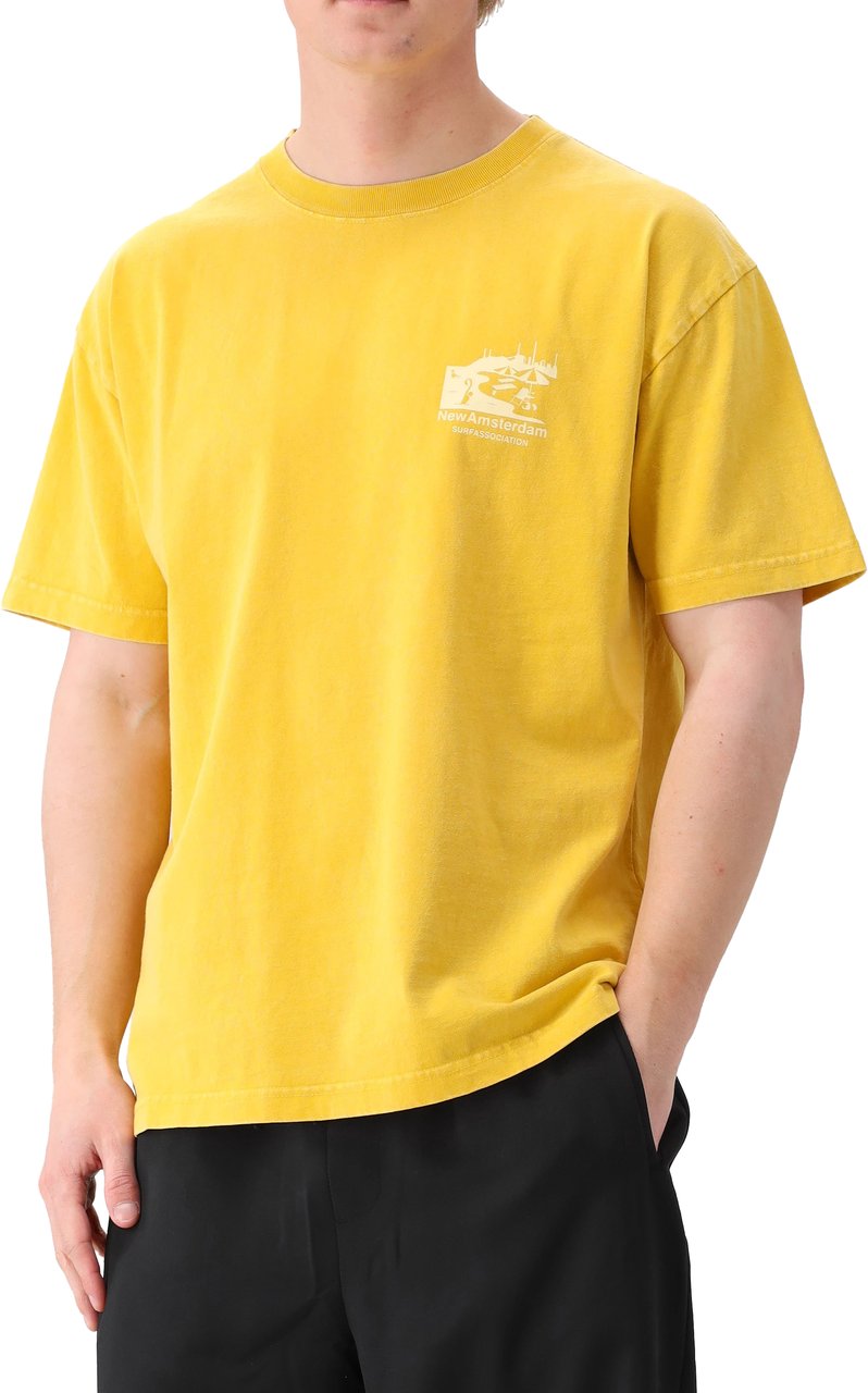 New Amsterdam Surf Association New Amsterdam T-shirt Geel Beach Sign Tee Sun Geel
