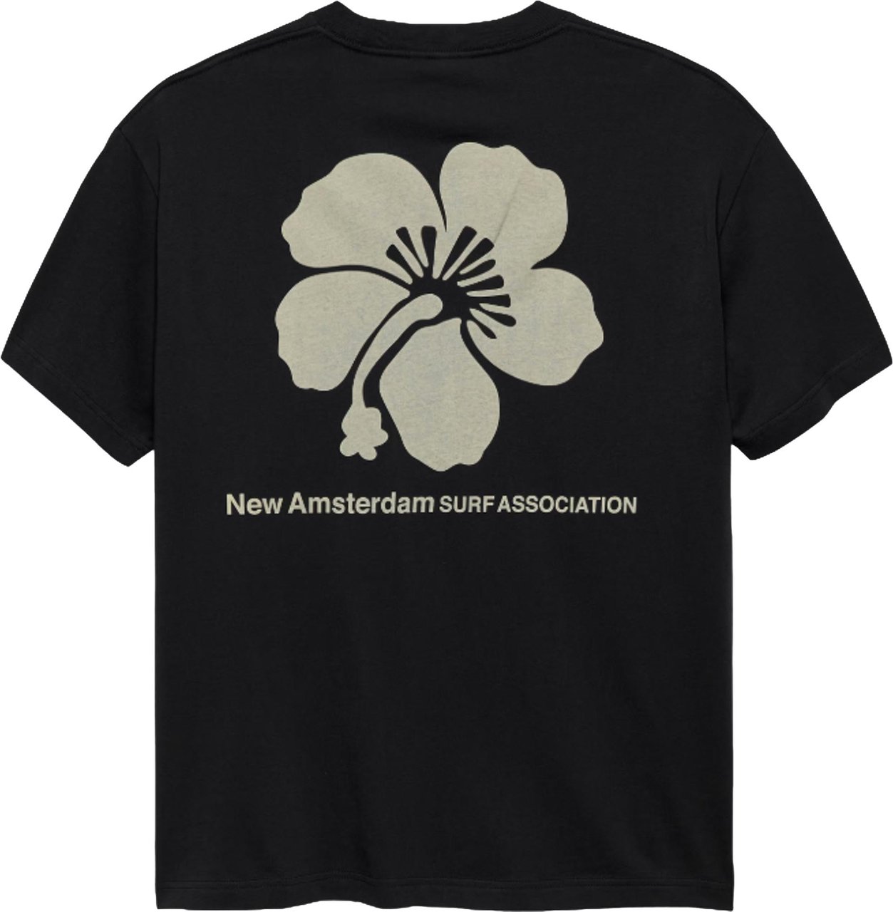 New Amsterdam Surf Association T-shirt Zwart Hibiscus Zwart