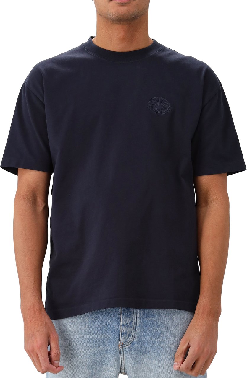 New Amsterdam Surf Association New Amsterdam T-Shirt Zwart Chop Tee Navy Blazer Blauw