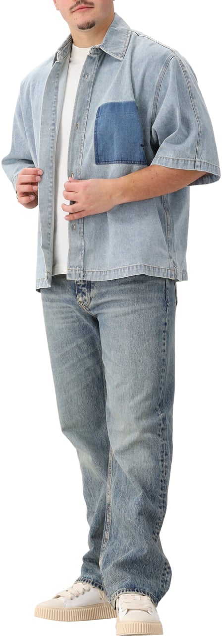 New Amsterdam Surf Association New Amsterdam Kortemouwen Overhemd Blauw Blauw