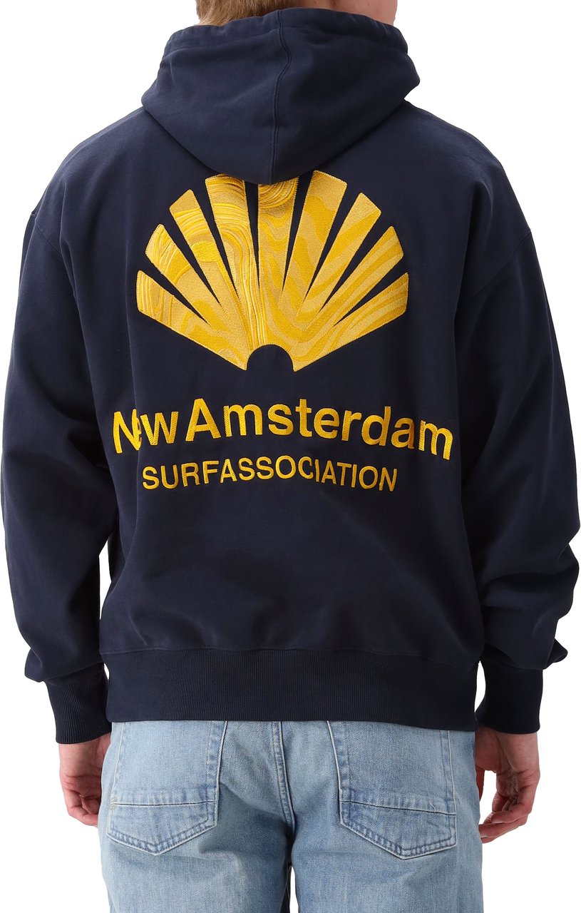 New Amsterdam Surf Association New Amsterdam Hoodie Blauw Logo Blauw