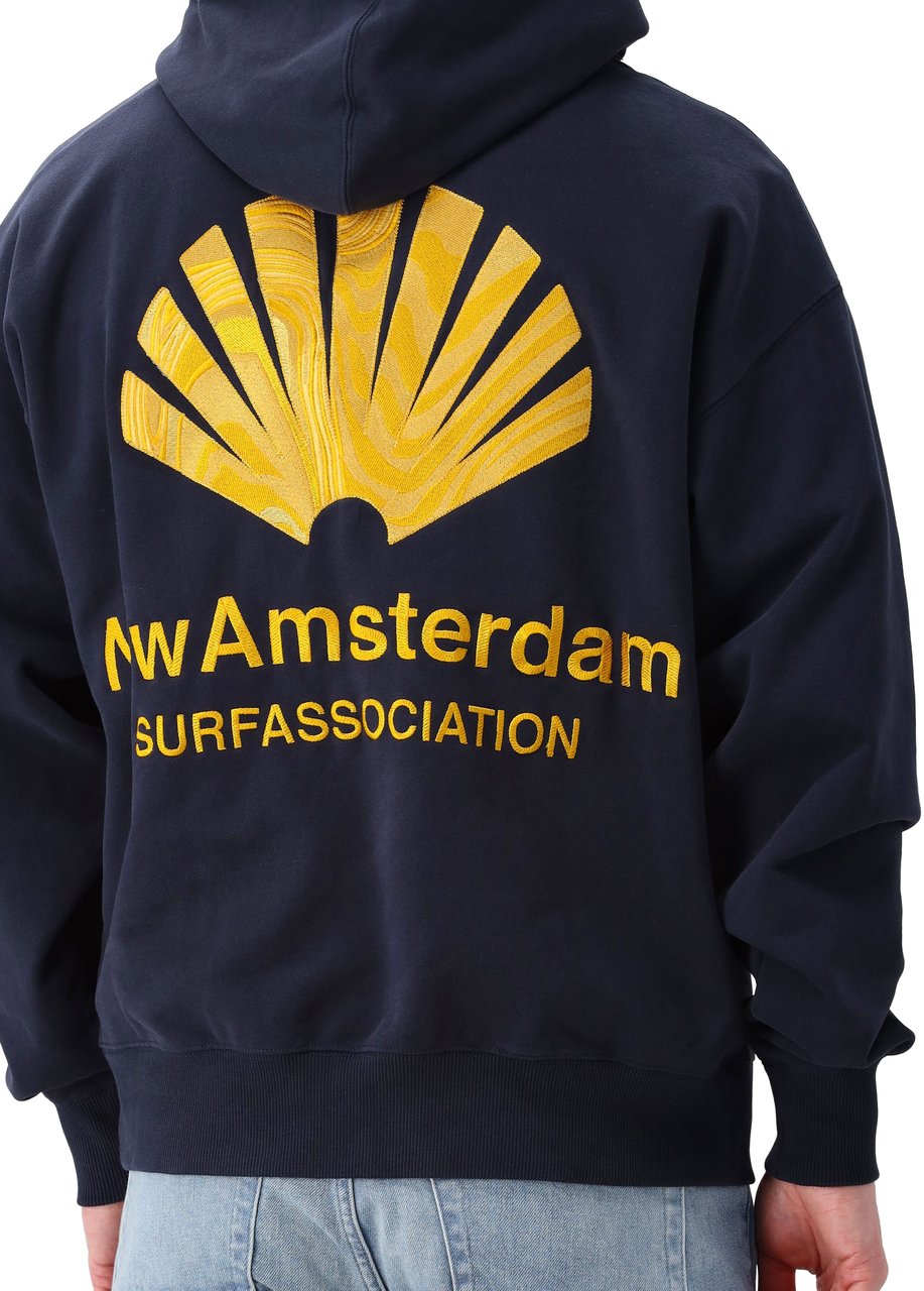 New Amsterdam Surf Association New Amsterdam Hoodie Blauw Logo Blauw