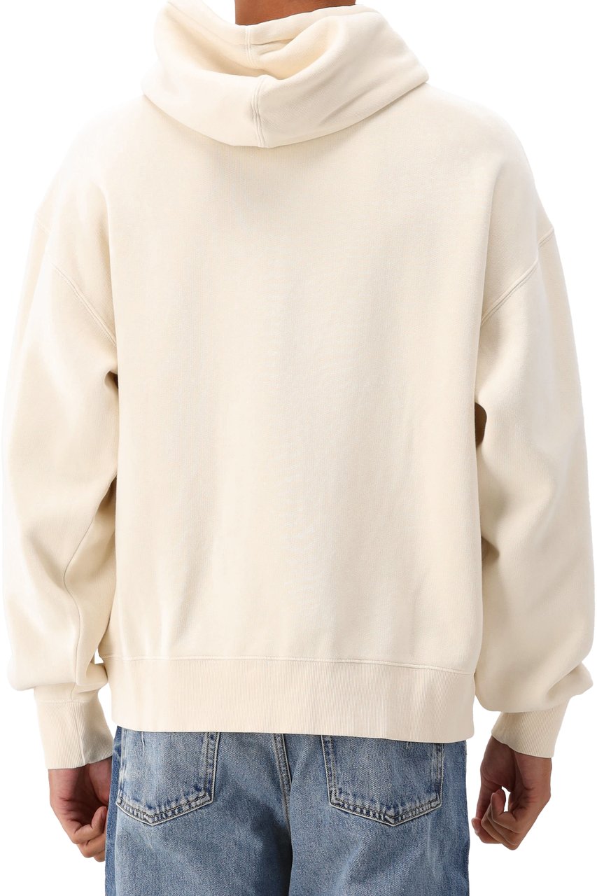 New Amsterdam Surf Association New Amsterdam Hoodie Ecru Wit Logo Zip Beige