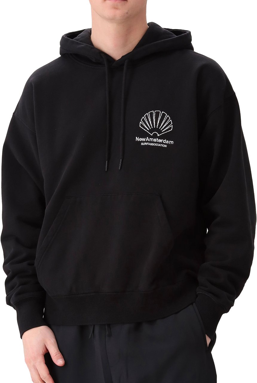 New Amsterdam Surf Association New Amsterdam Hoodie Zwart Logo Zwart