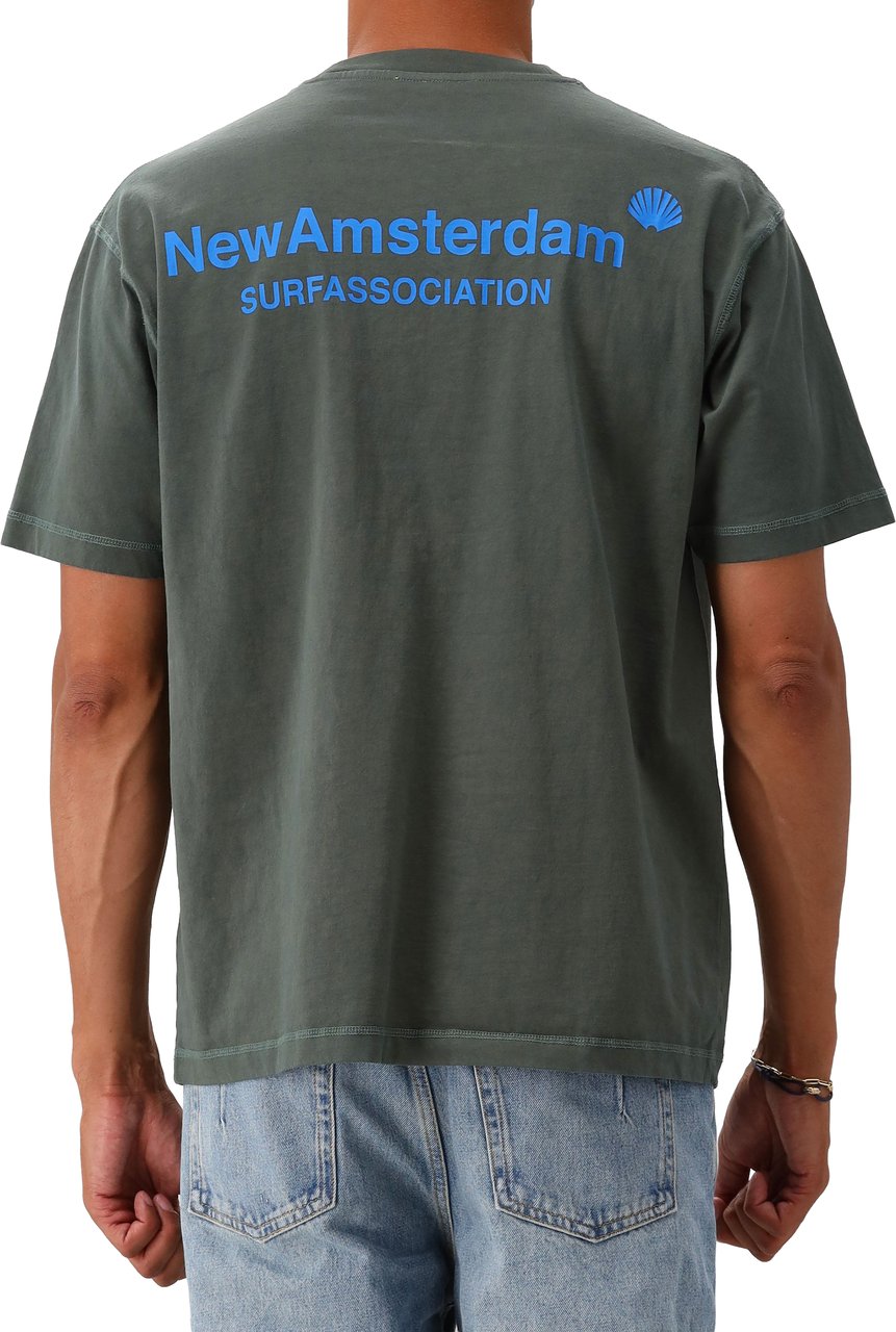 New Amsterdam Surf Association New Amsterdam T-shirt Groen Logo Tee Groen