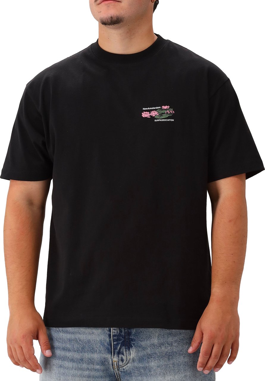 New Amsterdam Surf Association New Amsterdam T-shirt Zwart Lilies Tee Zwart
