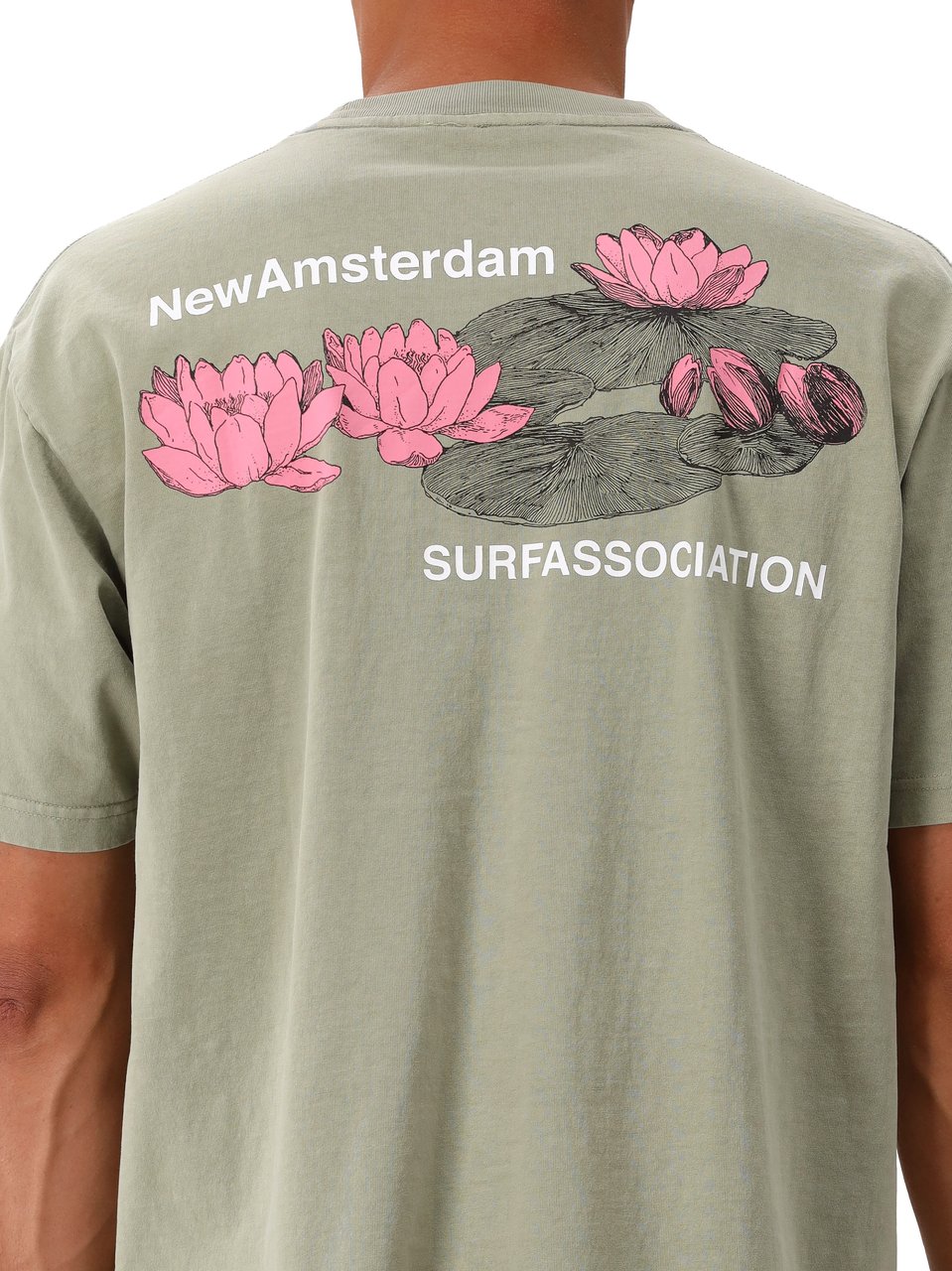 New Amsterdam Surf Association New Amsterdam T-shirt Groen Lilies Tee Groen