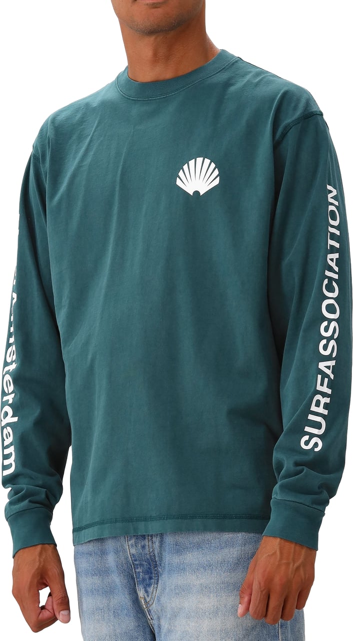 New Amsterdam Surf Association New Amsterdam Longsleeve Groen Logo Groen