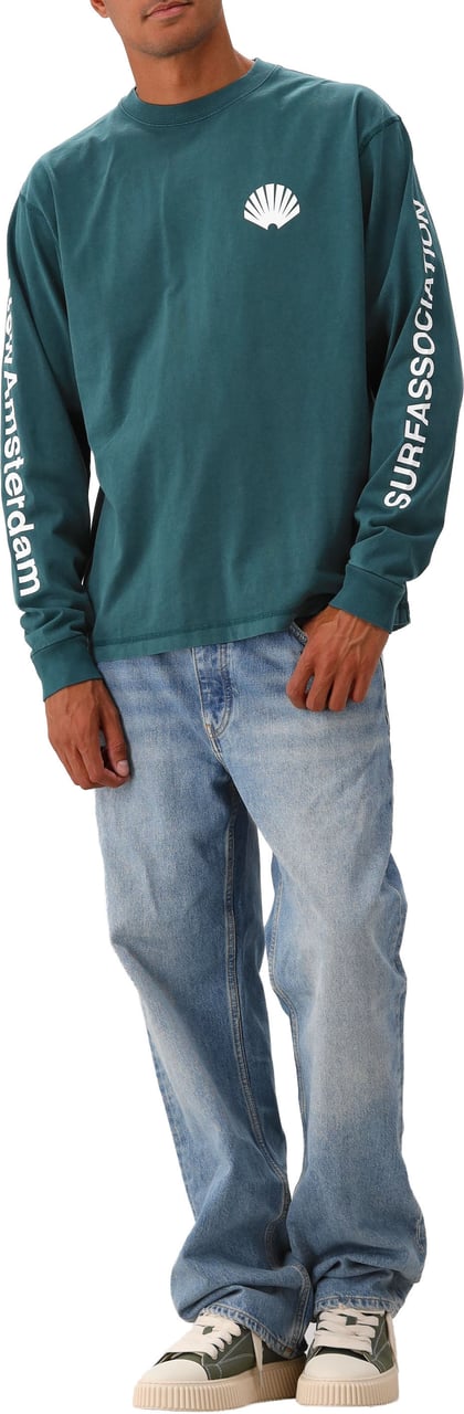 New Amsterdam Surf Association New Amsterdam Longsleeve Groen Logo Groen