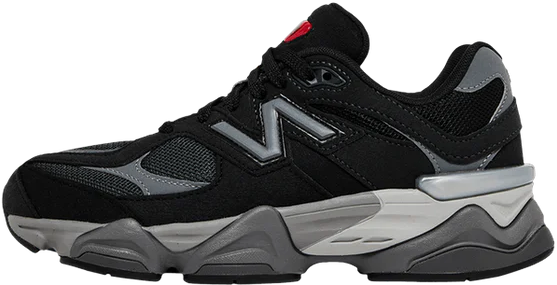 New Balance New Balance 9060 Black Grey (GS) Zwart
