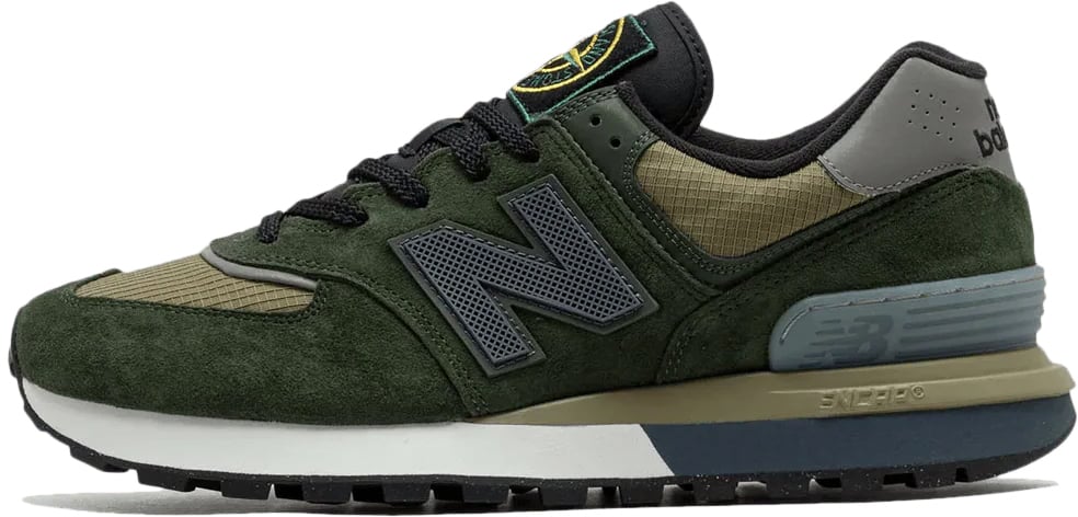 New Balance 574 Legacy Stone Island Dark Green Groen