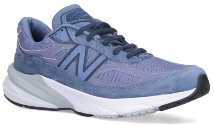New Balance 990V6 Sneakers In Purple Suede And Mesh Blauw