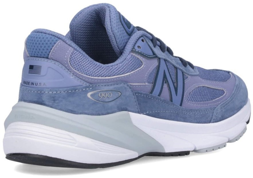 New Balance 990V6 Sneakers In Purple Suede And Mesh Blauw