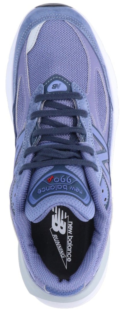New Balance 990V6 Sneakers In Purple Suede And Mesh Blauw