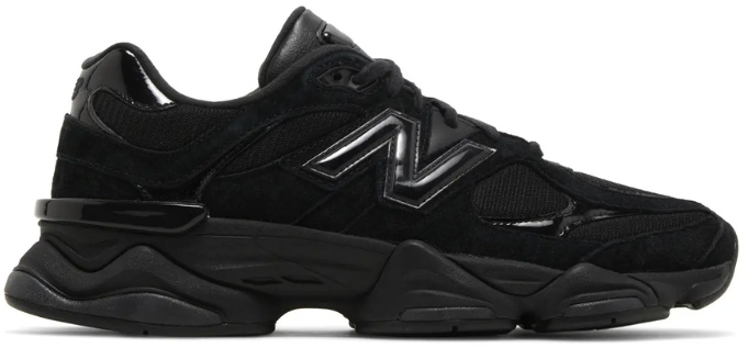 New Balance New Balance 9060 Triple Black Patent Zwart
