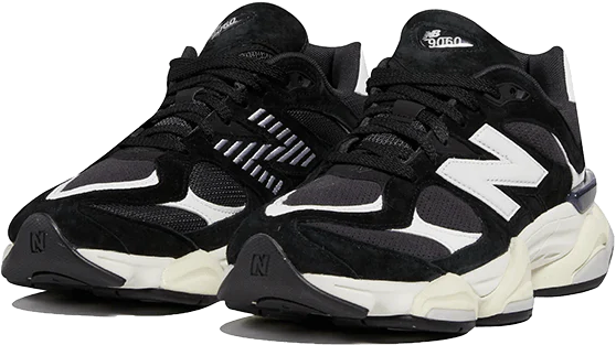 New Balance New Balance 9060 Black White Zwart