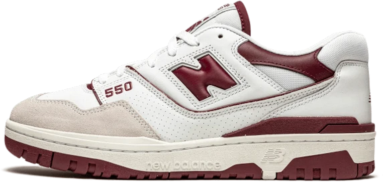 New Balance New Balance 550 Sea Salt Burgundy Wit