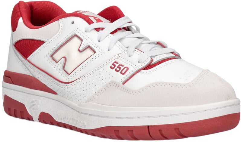 New Balance Classic white and red comfortable sneakers Wit