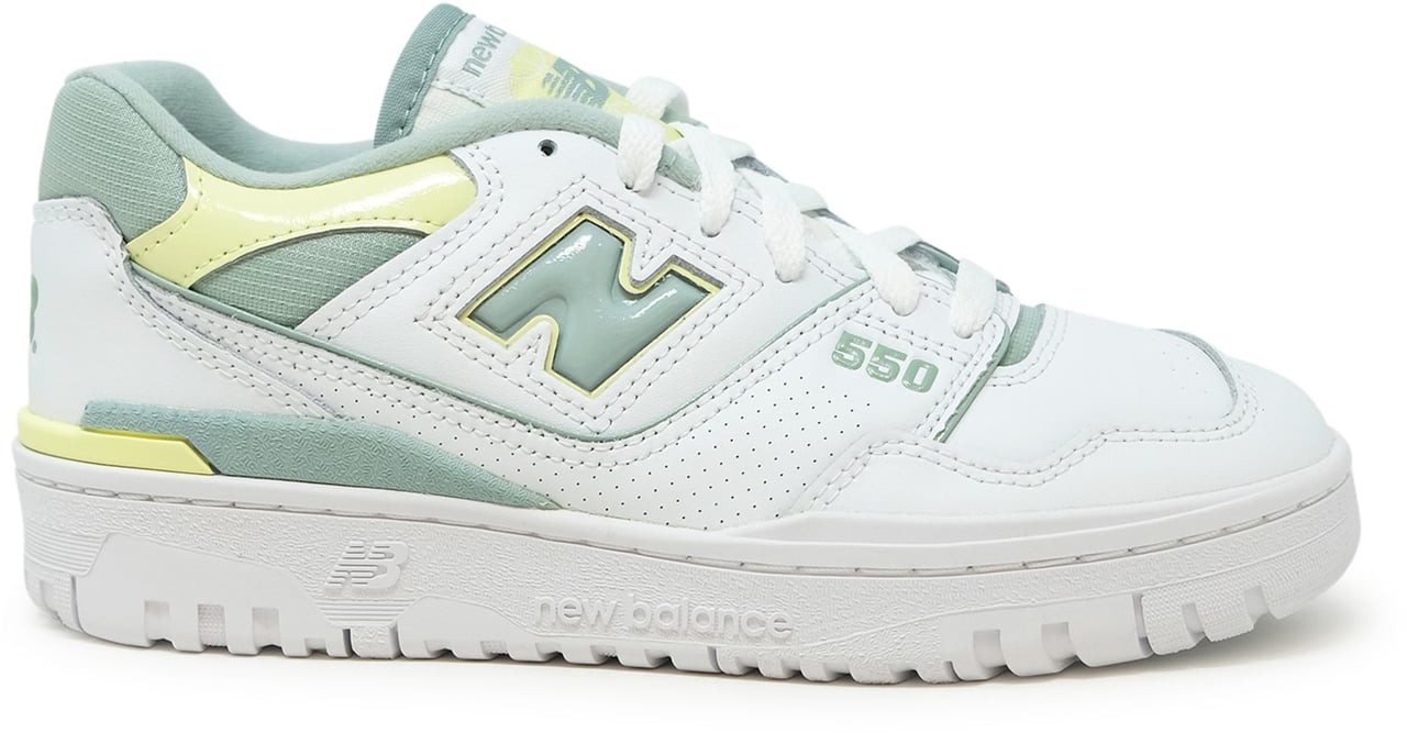 New Balance NEW BALANCE BBW550EB WHITE LEATHER SNEAKER Wit