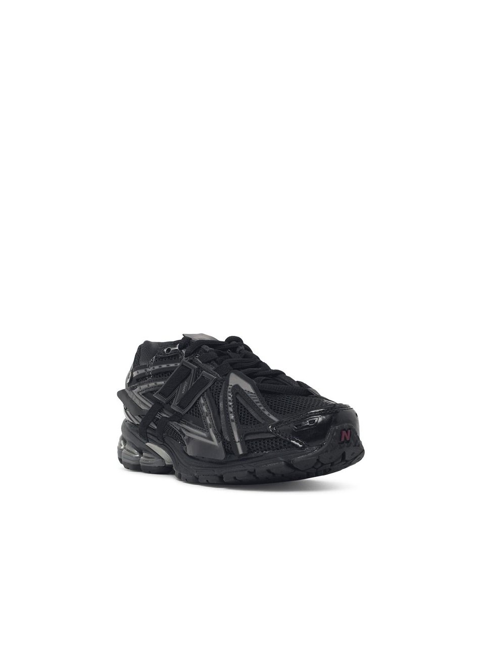 New Balance Black Mesh Sneakers With 3D Polyurethane Inserts And Padded Collar Zwart