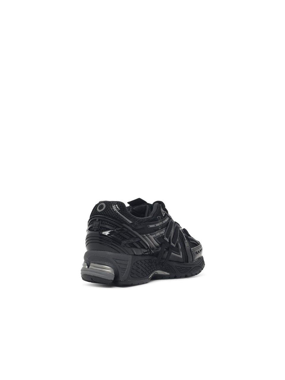 New Balance Black Mesh Sneakers With 3D Polyurethane Inserts And Padded Collar Zwart