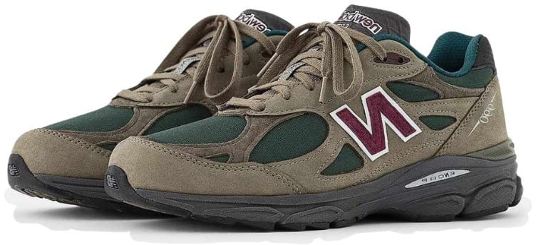 New Balance New Balance 990 V3 MiUSA Green Olive Zwart