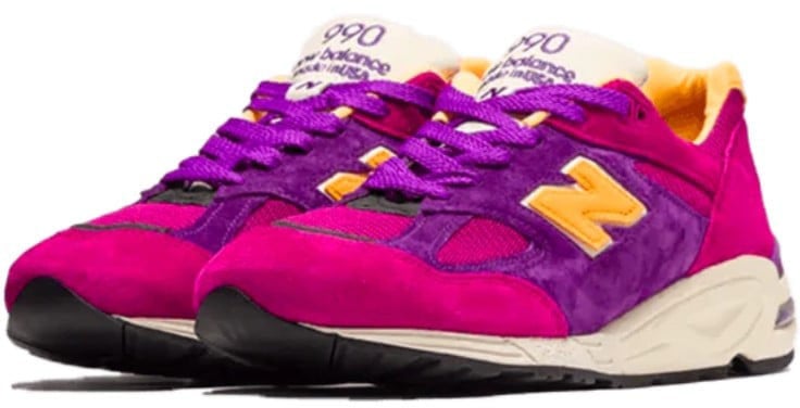 New Balance New Balance 990 v2 Made in USA Teddy Santis Purple Yellow Roze