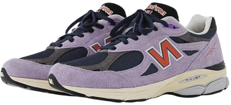 New Balance New Balance 990 V3 MiUSA Teddy Santis Raw Amethyst Blauw