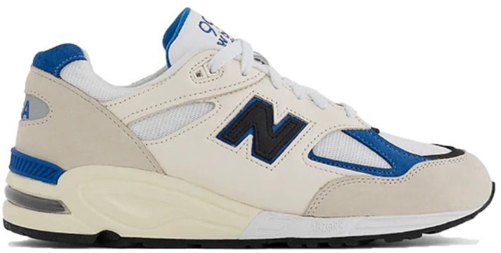 New Balance New Balance 990 v2 Made In USA White Blue Grijs
