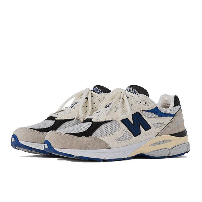 New Balance New Balance 990 V3 Made In USA Cream Blue Grijs