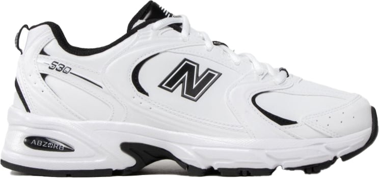 New Balance New Balance 530 White Black Leather Zwart